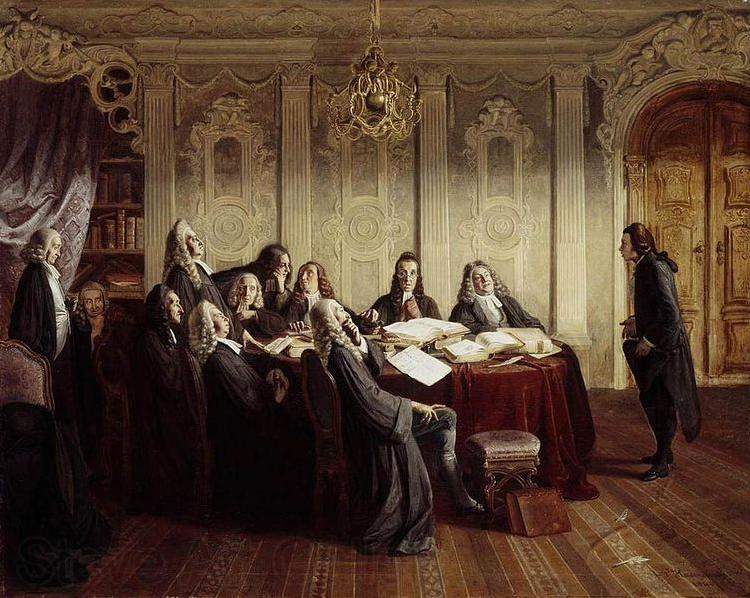 Johann Peter Hasenclever Hieronymus Jobs at His Exam Spain oil painting art